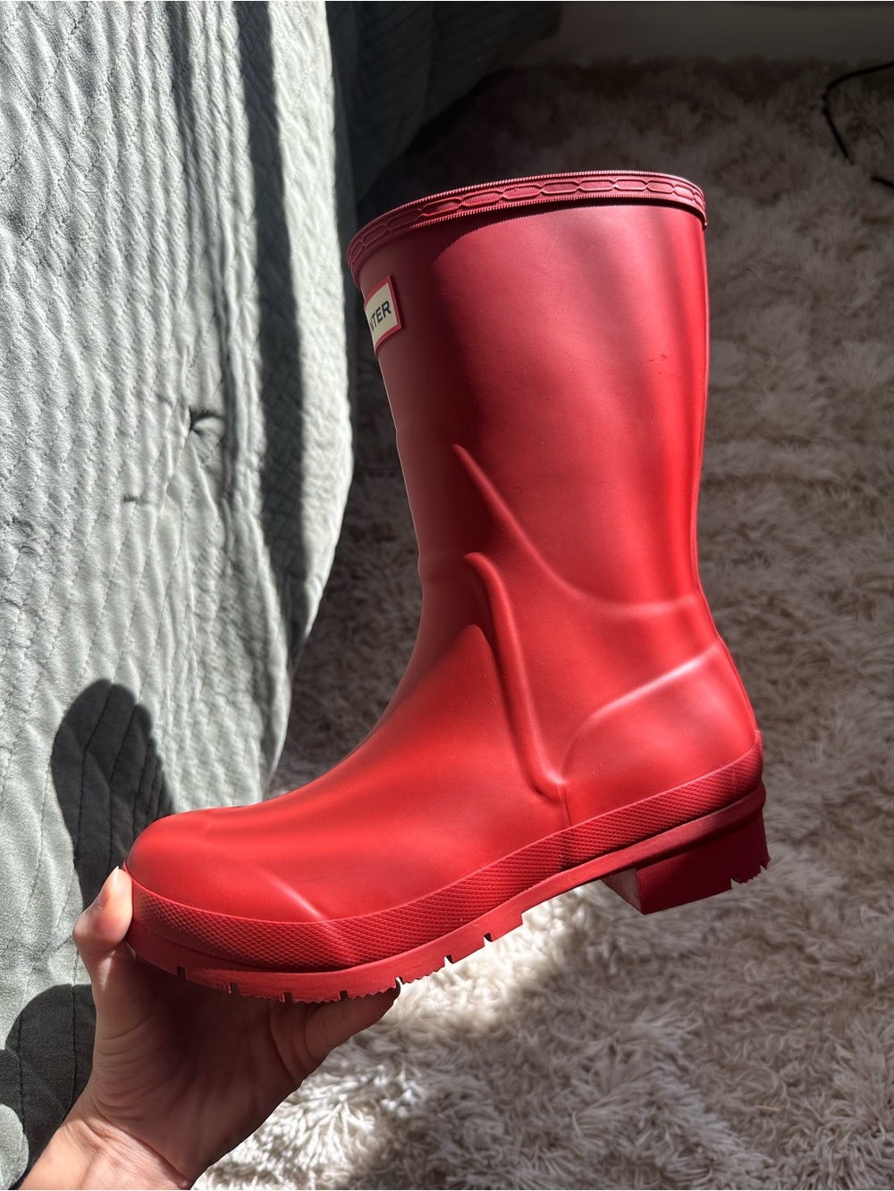 Hunter Red Women's Short Waterproof Rain Boot